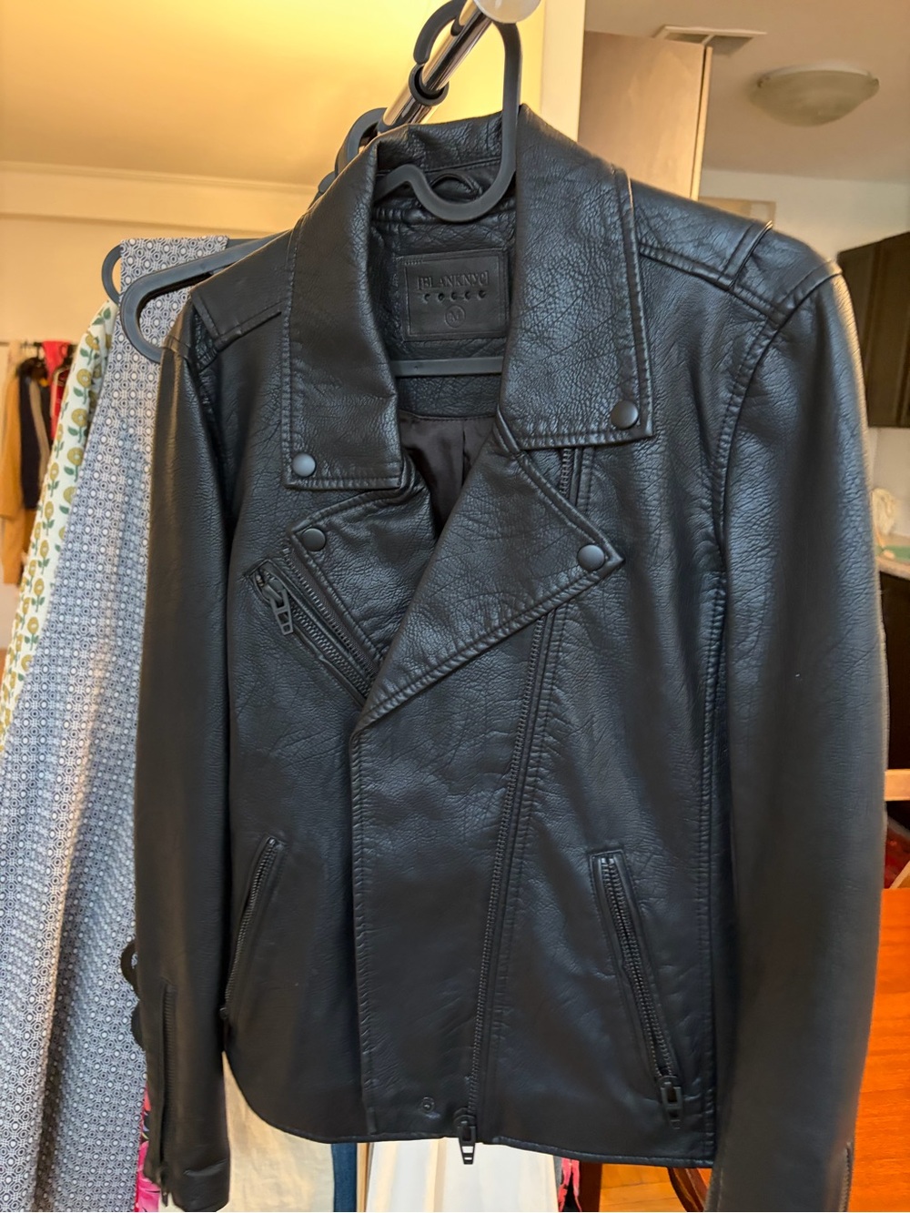 Black Vegan Leather Moto Jacket
